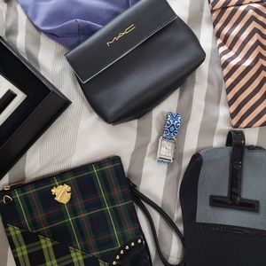 Huge mac cosmetics bag lot.